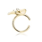 Cercel ear cuff argint placat cu aur galben Leafs DiAmanti Z2216UG-DIA